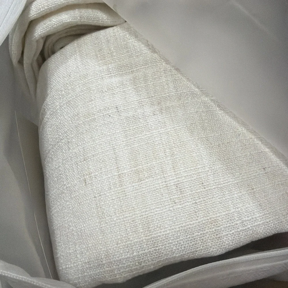TWOPAGES Herringbone Drape Pleated Curtains (2) 52Wx90